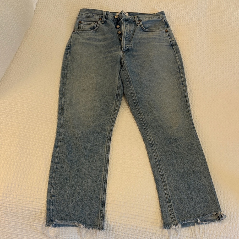 Agolde Light Blue Straight Leg Jeans